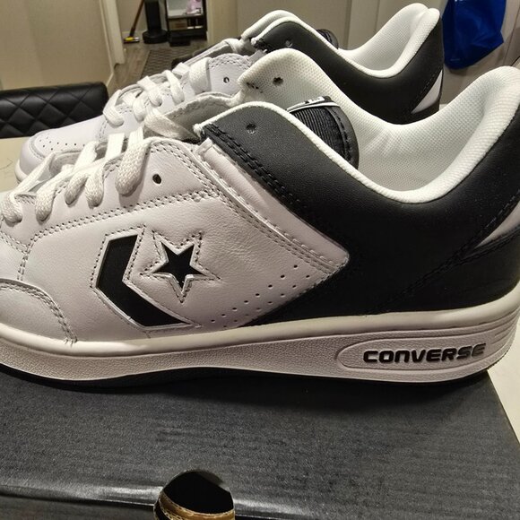 NEW Converse Weapon Low Vintage White Black Sneakers A10203C MENS 10 - Picture 3 of 9